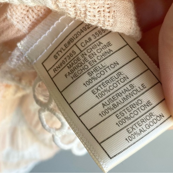 B.B Dakota Lisanne Peach Gingham Blouse - Picture 6 of 9